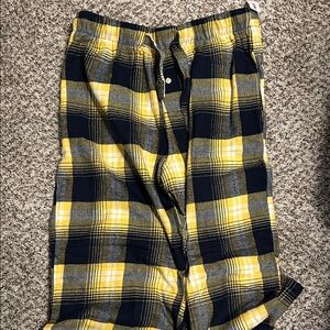 Old Navy Yellow and Navy Plaid Pants (NWT)